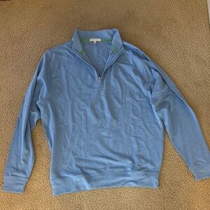 Peter Millar Blue Zip Up Sweater